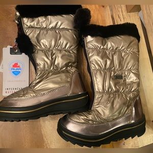 Pajar kids gold toboggan boots NEW size 12